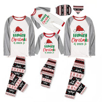 Christmas Matching Family Pajamas 2023 Family Christmas Hat Gray Reindeer Pants Pajamas Set