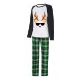Christmas Couple Pajamas Matching Sets Deer Reindeer Adult Loungwear Green Pajamas Set