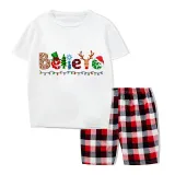 Christmas Matching Family Pajamas Believe Gingerbread Man Short Pajamas Set