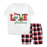 Christmas Matching Family Pajamas Love Snowman Christmas Short Pajamas Set