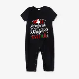 Christmas Matching Family Pajamas Magical Christmas Tree Black Reindeer Pants Pajamas Set