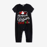 Christmas Matching Family Pajamas Magical Christmas Tree Black Pajamas Set