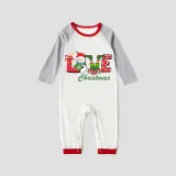 Christmas Matching Family Pajamas Love Snowman Christmas Red Pajamas Set