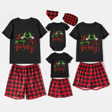 Christmas Matching Family Pajamas Snowflake Love My Family Black Pajamas Set
