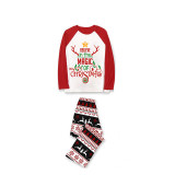 Christmas Matching Family Pajamas Believe In The Magic Of Christmas Gray Reindeer Pants Pajamas Set