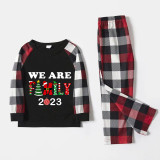 Christmas Matching Family Pajamas 2023 We Are Family Black White Plaids Pajamas Set