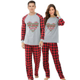 Christmas Couple Pajamas Matching Sets Merry Christmas Mr & Mrs Adult Loungwear White Pajamas Set