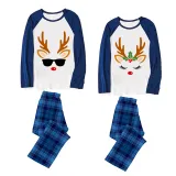 Christmas Couple Pajamas Matching Sets Deer Reindeer Adult Loungwear Green Pajamas Set