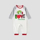 Christmas Matching Family Pajamas Love Christmas Red Pajamas Set