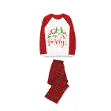 Christmas Matching Family Pajamas Snowflake Love My Family Red Pajamas Set