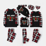 Christmas Matching Family Pajamas 2023 We Are Family Black White Plaids Pajamas Set