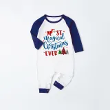 Christmas Matching Family Pajamas Believe Gingerbread Man Blue Pajamas Set