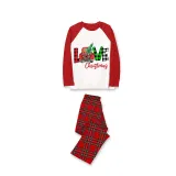 Christmas Matching Family Pajamas Love Christmas Trucks Red Pajamas Set