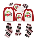 Christmas Matching Family Pajamas Love Christmas Gray Reindeer Pants Pajamas Set