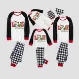 Christmas Matching Family Pajamas Love Snowman Christmas Gray Pajamas Set