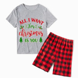 Christmas Couple Pajamas Matching Sets All I Want For Christmas Is You Adult Loungwear Short Pajamas Set
