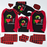 Christmas Matching Family Pajamas Love Christmas Black White Plaids Pajamas Set