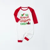 Christmas Matching Family Pajamas Magical Christmas Tree Gray Reindeer Pants Pajamas Set