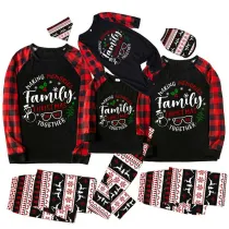 Christmas Matching Family Pajamas 2023 Family Christmas Together Black Reindeer Pants Pajamas Set