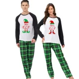 Christmas Couple Pajamas Matching Sets Mr & Mrs ELF Adult Loungwear Red Pajamas Set