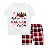 Christmas Matching Family Pajamas Believe Christmas Tree Short Pajamas Set