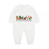 Christmas Matching Family Pajamas Believe String Light Blue Pajamas Set