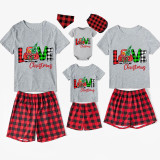 Christmas Matching Family Pajamas Love Christmas Trucks Short Pajamas Set