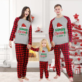 Christmas Matching Family Pajamas 2023 Family Christmas Hat Gray Pajamas Set