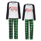 Christmas Couple Pajamas Matching Sets Christmas King & Queen Adult Loungwear Green Pajamas Set