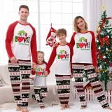 Christmas Matching Family Pajamas Love Christmas Gray Reindeer Pants Pajamas Set