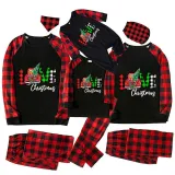 Christmas Matching Family Pajamas Love Christmas Trucks Black Pajamas Set