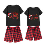 Christmas Couple Pajamas Matching Sets Christmas King & Queen Adult Loungwear Short Pajamas Set