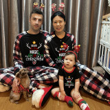 Christmas Matching Family Pajamas Believe In The Magic Of Christmas Black White Plaids Pajamas Set