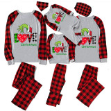 Christmas Matching Family Pajamas Love Christmas Gray Pajamas Set