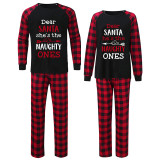 Christmas Couple Pajamas Matching Sets Dear Santa She's & He's The Naughty Ones Adult Loungwear White Pajamas Set