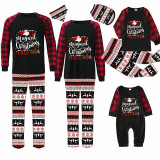 Christmas Matching Family Pajamas Magical Christmas Tree Black Reindeer Pants Pajamas Set
