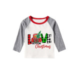 Christmas Matching Family Pajamas Love Christmas Trucks Gray Reindeer Pants Pajamas Set