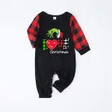 Christmas Matching Family Pajamas Love Christmas Black White Plaids Pajamas Set