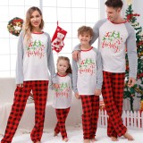 Christmas Matching Family Pajamas Snowflake Love My Family Red Pajamas Set