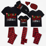 Christmas Matching Family Pajamas Family Christmas Hat Crew Black Pajamas Set