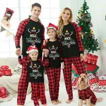 Christmas Matching Family Pajamas Believe In The Magic Of Christmas Black Pajamas Set