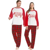 Christmas Couple Pajamas Matching Sets Christmas King & Queen Adult Loungwear Green Pajamas Set