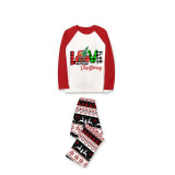 Christmas Matching Family Pajamas Love Christmas Trucks Gray Reindeer Pants Pajamas Set