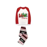 Christmas Matching Family Pajamas Love Christmas Trucks Gray Reindeer Pants Pajamas Set