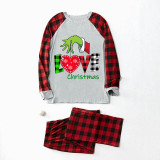 Christmas Matching Family Pajamas Love Christmas Gray Pajamas Set