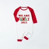 Christmas Matching Family Pajamas 2023 We Are Family Gray Reindeer Pants Pajamas Set