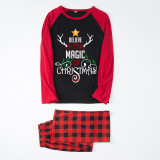 Christmas Matching Family Pajamas Believe In The Magic Of Christmas Black White Plaids Pajamas Set