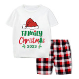 Christmas Matching Family Pajamas 2023 Family Christmas Hat Short Pajamas Set