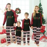 Christmas Matching Family Pajamas Believe String Light Black Reindeer Pants Pajamas Set