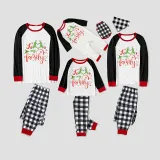 Christmas Matching Family Pajamas Snowflake Love My Family Gray Pajamas Set